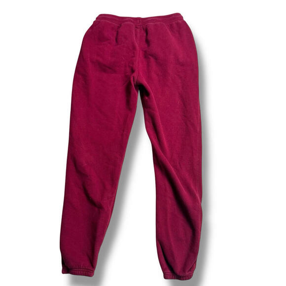 Roots Organic Cotton Sweatpants Sz Medium Fleece Lined Drawstring Logo Joggers - Picture 4 of 7